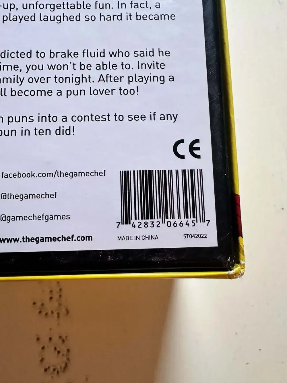 Pun Intended It's All Pun and Games Party Game